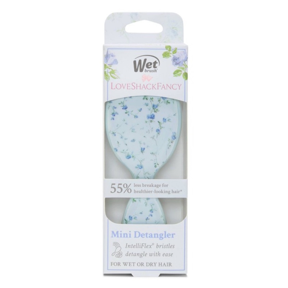 Wet Brush x LoveShackFancy Mini Detangler Hair Brush (English Ivy - Blue)
